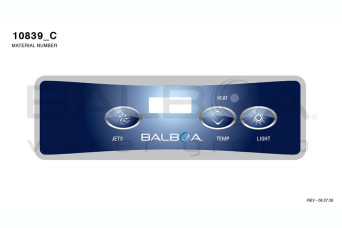  Balboa | Top Side Panel VL401 Jets, Jets, Temp, Light 151079-30